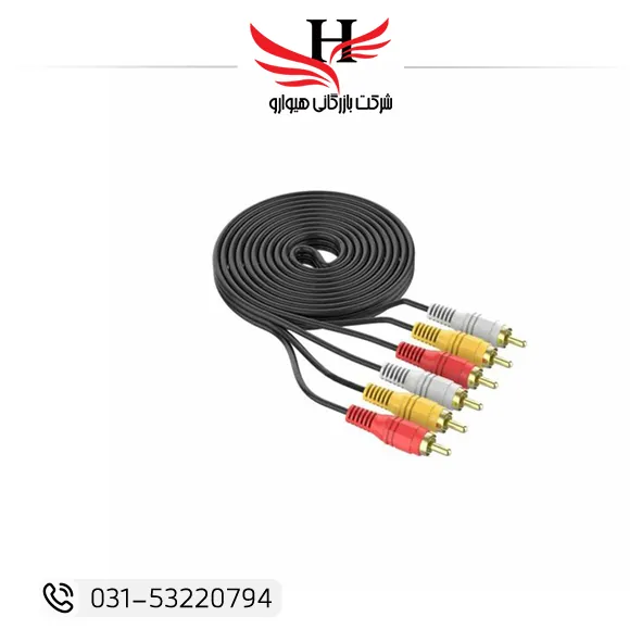 کابل تصویر 3 به 3 RCA دیتا لایف DataLife طول 1.5 متر مناسب انتقال صدا و تصویر آنالوگ برای خرید عمده از هیوارو